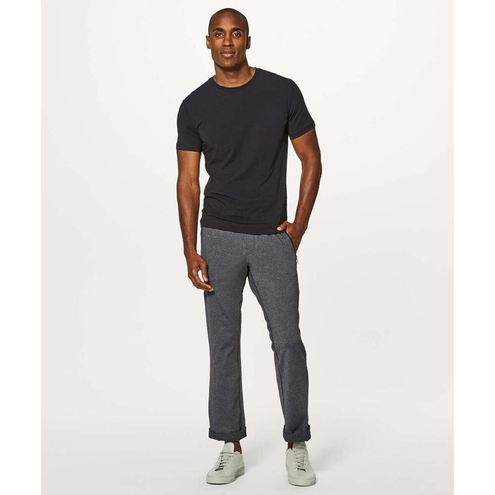 Lululemon Discipline Pant Heathered Black Gray Stretch Pockets Men's Size Medium - Picture 16 of 16